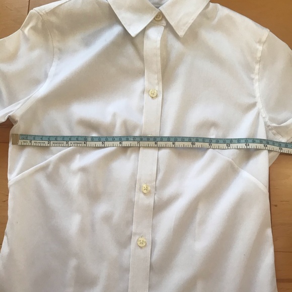 NWT Banana Republic White Button Down Shirt Size 00 Petite - Picture 9 of 9